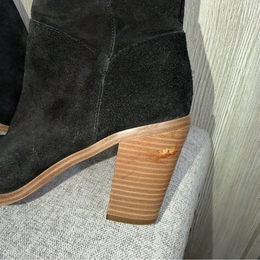 BP Hensley Lea Black Suede Over the Knee Boots Size 8.5